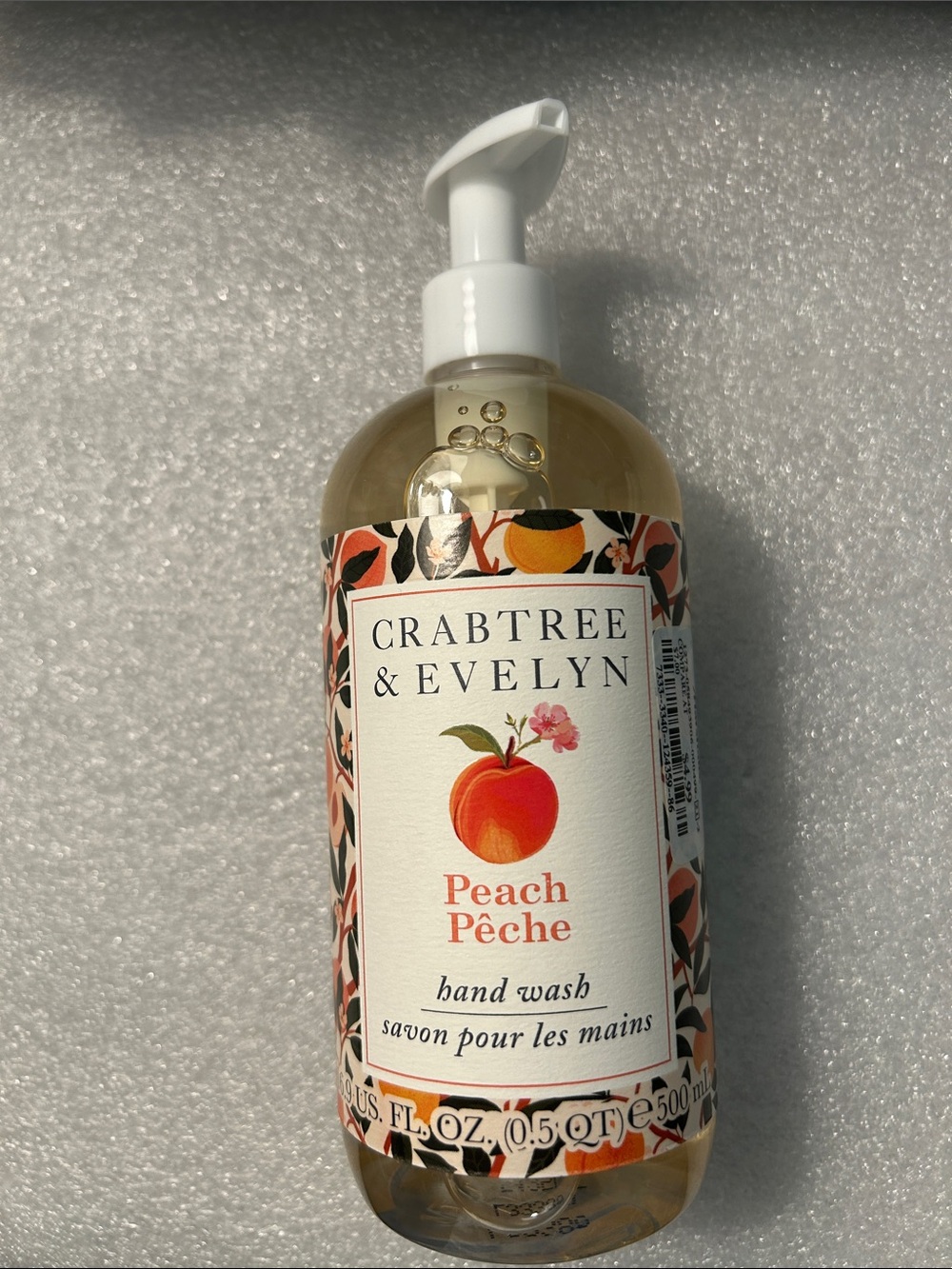 Crabtree & Evelyn Peach Hand Wash with White Pump